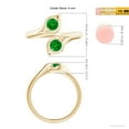 thumbnail image 5 of Angara Natural 0.48 Ct. Emerald Fashion Ring in 14K Yellow Gold for Women (Ring Size: 11.5), 5 of 10