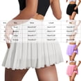 thumbnail image 4 of TaTaai Women's Spring Summer Tennis Skirt High Waist Mesh Layer with Inner Shorts Solid Casual Athletic Golf Skirt for Daily Gym Wear Gift, 4 of 6