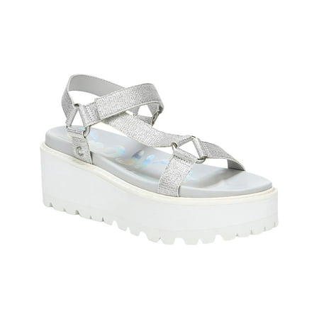 

Circus by Sam Edelman Womens Ryland Metallic Ankle Strap Flatform Sandals