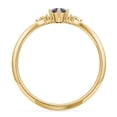 thumbnail image 4 of Bague Ovale avec Accents d'Épaule - Saphir Bleu (Septembre), 4 of 5