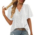 thumbnail image 2 of Womens Short Sleeve Tops Summer 2026 Trendy Boat Day Outfits Dressy Casual Blouses for Work Vacation Mode, 2 of 6