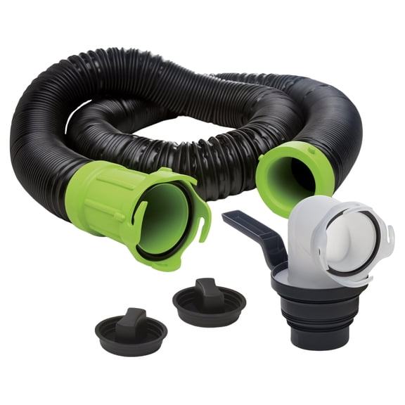 Thetford Titan 17853 15ft 15-Foot Premium RV Sewer Hose Kit-Thetford-17853, Black/Green