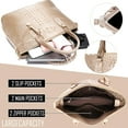 thumbnail image 3 of LHSHID Women Purse Satchel Bag Long Crossbody Classy Tote Bag Top Handle Vegan Leather Ladies Handbags Embossed Pattern, 3 of 7
