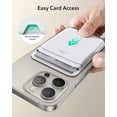 thumbnail image 4 of ESR Slim Magnetic Wallet Compatible with iPhone 12-17 Series & Select Samsung, 5-Card RFID-Blocking Holder with Magnetic Sticker, White, 4 of 10