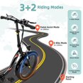 thumbnail image 6 of Elifine 500W Foldable Electric Bike, 20" x 3.0" Fat Tire Electric Bicycle Max. 19.8mph Commuter Ebike, 48V 10.4Ah Removable Battery UL 2849 with 5 Riding Modes Electric Bike for Men Women Senior, 6 of 11