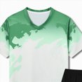 thumbnail image 4 of KPOPLK Toddler Boys Short Set 2 Piece Summer Outfit with T-Shirts & Shorts - Activewear Clothes for Toddler & Little Boys Size 9-10 Years,Green, 4 of 4
