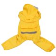thumbnail image 1 of Chubasquero para perros impermeable, transpirable, ajustable, con capucha, con bolsillo y tiras reflectantes para mascotas, perros L, 1 of 5