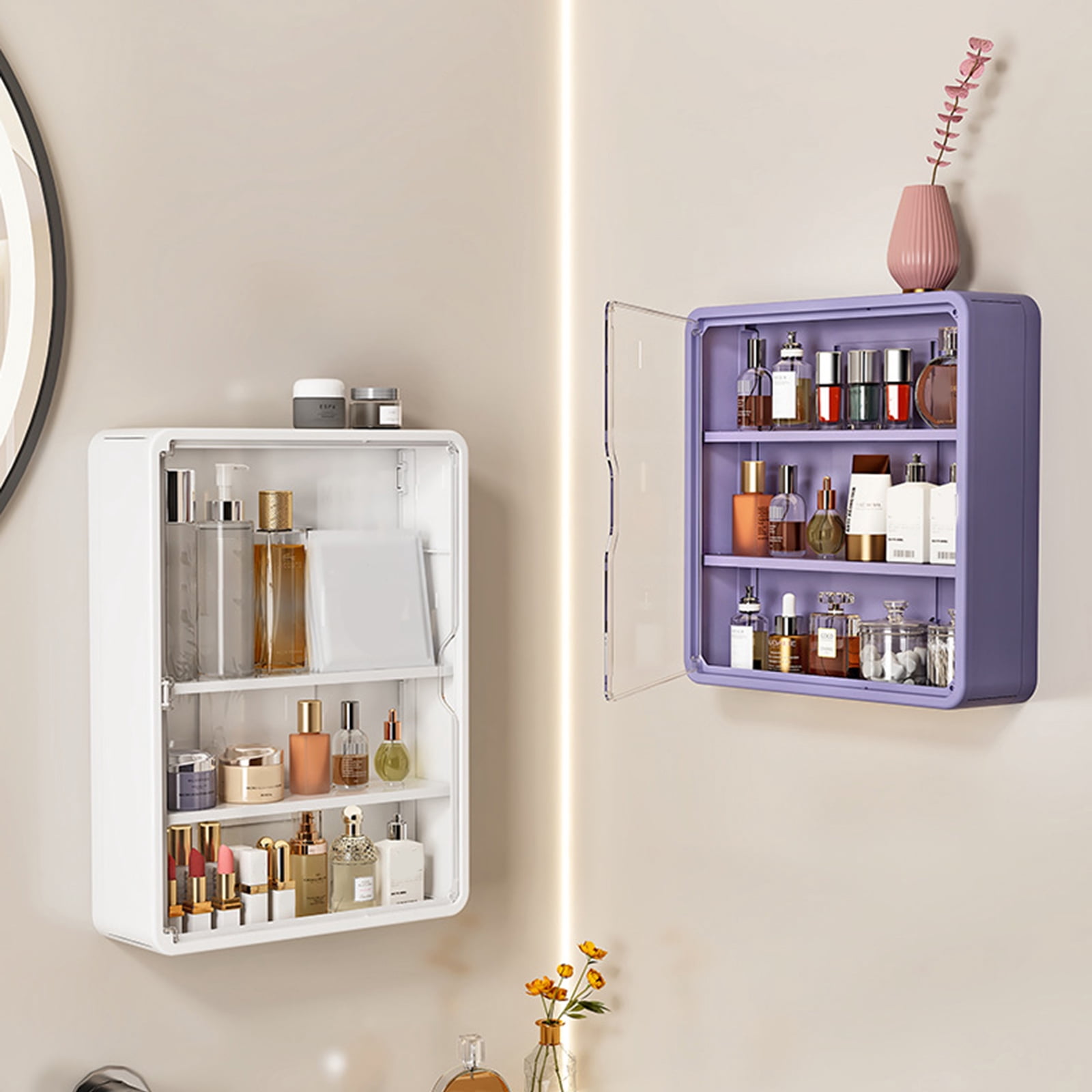 Easy Install Wall Mounted Organiser Multi Layer Shelf For Bathroom Bedroom Space Saving Storage Rack for Cosmetics