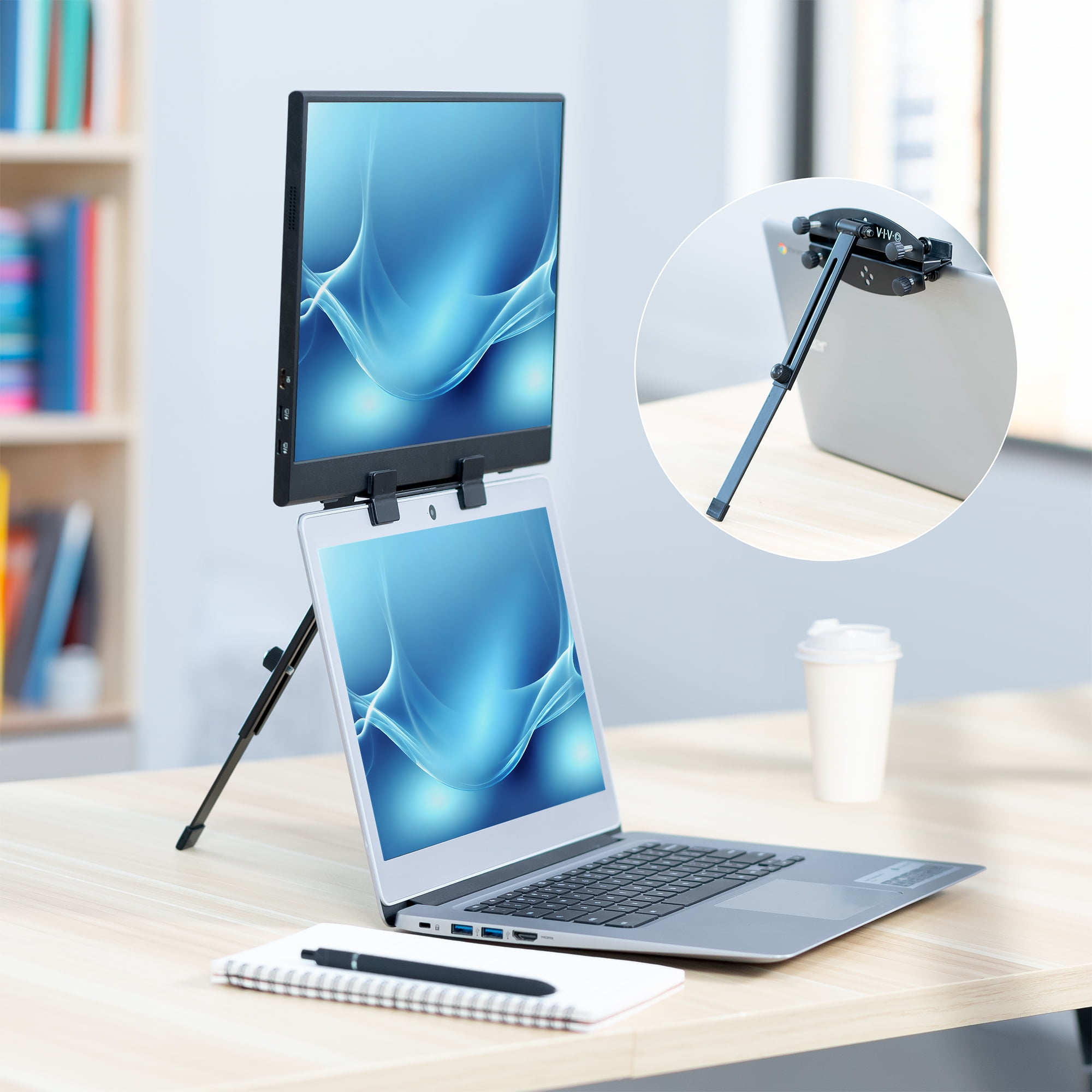 VIVO Universal Portable Computer Monitor Holder for Laptop Extension Holder Only