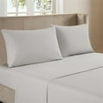 thumbnail image 3 of Luxen Home 4pc Microfiber Sheet Set Solid Light Gray Queen, 3 of 3