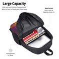 thumbnail image 3 of Balery Purple Yellow Buffalo Plaid Mochila para hombre y mujer - Tela Oxford 600D resistente - Gran capacidad, resistente al agua, ideal para la escuela, viajes y senderismo, 3 of 6