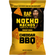 Rap Snacks Snoop Dogg BBQ Cheddar Nachos Tortilla Snack Chips, 2.5 oz Bag