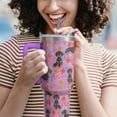 thumbnail image 5 of Dachshund Gifts for Women Dog Lovers 40 oz Floral Weiner Dog Tumblers with Handle and Straw, Stainless Steel Vacuum Insulated Travel Coffee Mug Cup Water Bottle, 5 of 5
