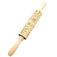 thumbnail image 3 of Rodillo de madera en relieve para decoración de cocina, herramienta de bricolaje, rodillo para vacaciones, cocina Castillo, 3 of 9
