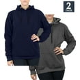 thumbnail image 2 of Galaxy By Harvic Womens Heavyweight Fleece Lined Pullover Hoodie 2 Pack (M-2XL), 2 of 7