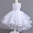 thumbnail image 5 of Likimi Girls Summer Dresses Sequin Round Neck Sleeveless Girl Dress Dresses Sizes 4-5 Years White, 5 of 5