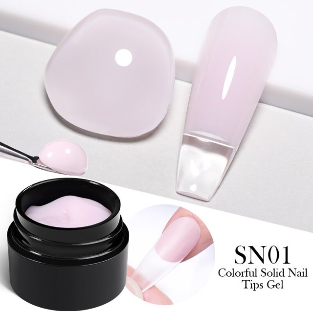 BORN PRETTY 5g Solid Nail Tips Gel Hard Gel Nude Pink Clear Soak Off Semi Permanent Nail Gel Varnish Function Nail Extension Gel Gong Bohan LED