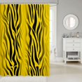 thumbnail image 2 of Manfei Simple Zebra Print Shower Curtain 72Wx84L, Old Fashion Abstract Bathroom Shower Curtain, Yellow Tan, 2 of 5