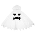 thumbnail image 2 of KHONTS Ghost Face Poncho for Toddler Kids Hooded Cloak Halloween Performance Clothes Spooky Capes 24-White XS, 2 of 3