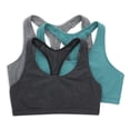 thumbnail image 1 of Pack de bralette Hanes, tejido de algodón elástico con espalda cruzada, paquete de 3, 1 of 6