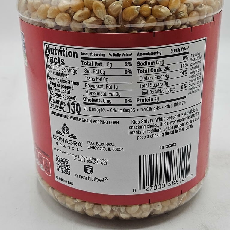 Orville RedenbacherS Original Gourmet Yellow Popcorn Kernels, 45