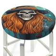 thumbnail image 3 of Gukieu Cartoon Pumpkin Skull Print Round Chair Cover, Dust-proof and Non-slip Bar Chair Protective Cover, Suitable for Bars, Restaurants, Offices-14 inch, 3 of 7