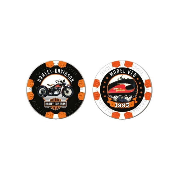 Harley-Davidson Vintage Series 7 - 1933 Model VLD Collectible Poker Chips, Harley Davidson