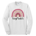 thumbnail image 3 of Waymaker Rainbow Inspirational/Christian Mens Long Sleeve Shirt, White, XX-Large, 3 of 5