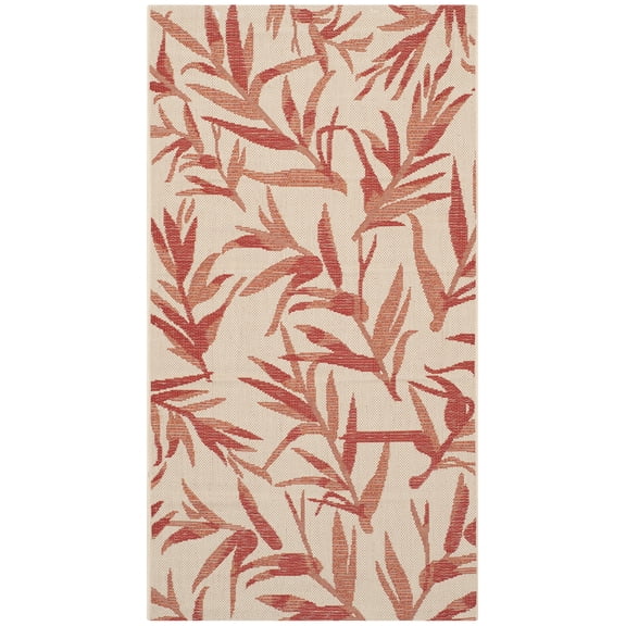 Safavieh Courtyard Alannis Botanical Indoor/Outdoor Area Rug, Beige/Terracotta, 2'7" x 5'