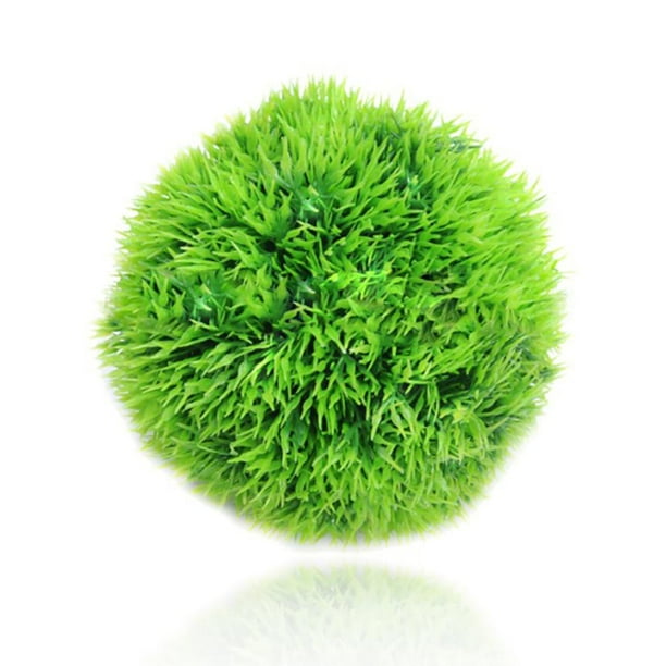 Plantas artificiales de acuario, bolas de algas verdes, simulación de paisaje de algas marinas, adorno de hierbas de agua para decoración de peceras