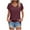 Wine, variant on Timegard Top for Women V Neck Drop Shoulder Side Split Solid Color Comfy Casual Basic Tee Shirts Summer