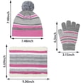 thumbnail image 5 of Manunclaims Kids Hat Scarf Gloves Set 3 Pcs, Thick Knitted Warm Toddler Winter Beanie Hat Mittens Neck Warmer for Girls Boys, 5 of 8