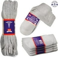 thumbnail image 3 of SOCKS'NBULK Men and Women Value Pack of Ring Spun Cotton Crew Diabetic, Nephropathy Socks, 3 of 5