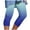 Blue, variant on Alkepwun Capri Leggings for Women Stretchy Gradient Capris Summer Beach Cropped Pants High Waisted Workout Running Yoga Pants