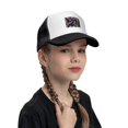 thumbnail image 4 of PAYOHTO Kids Rainbow Butterflies Baseball Hat Back Adjustable Mesh Breathable Hats Black Trucker Cap Outdoor Fishing Sun Caps for Boys or Girls ages 4-10, 4 of 9