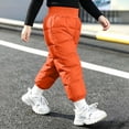 thumbnail image 5 of lcziwo Boys Girls Elastic Windproof Down Pants Winter Thick Warm Snow Pants for Outdoor, 5 of 8