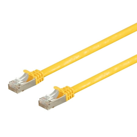 Double Shielded Competition Series - Monoprice Cat7 Ethernet Network Patch Cable - 3 feet - Yellow | 26AWG, Shielded, (S/FTP) - Entegrade Series
