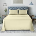 thumbnail image 5 of Lux Decor Collection Full Bedding Sheet Set - 16" Deep Pocket Sheets Set - Soft Microfiber Shrinkage & Fade Resistant, Easy Care Bed Sheets Set - Vanilla, 5 of 6