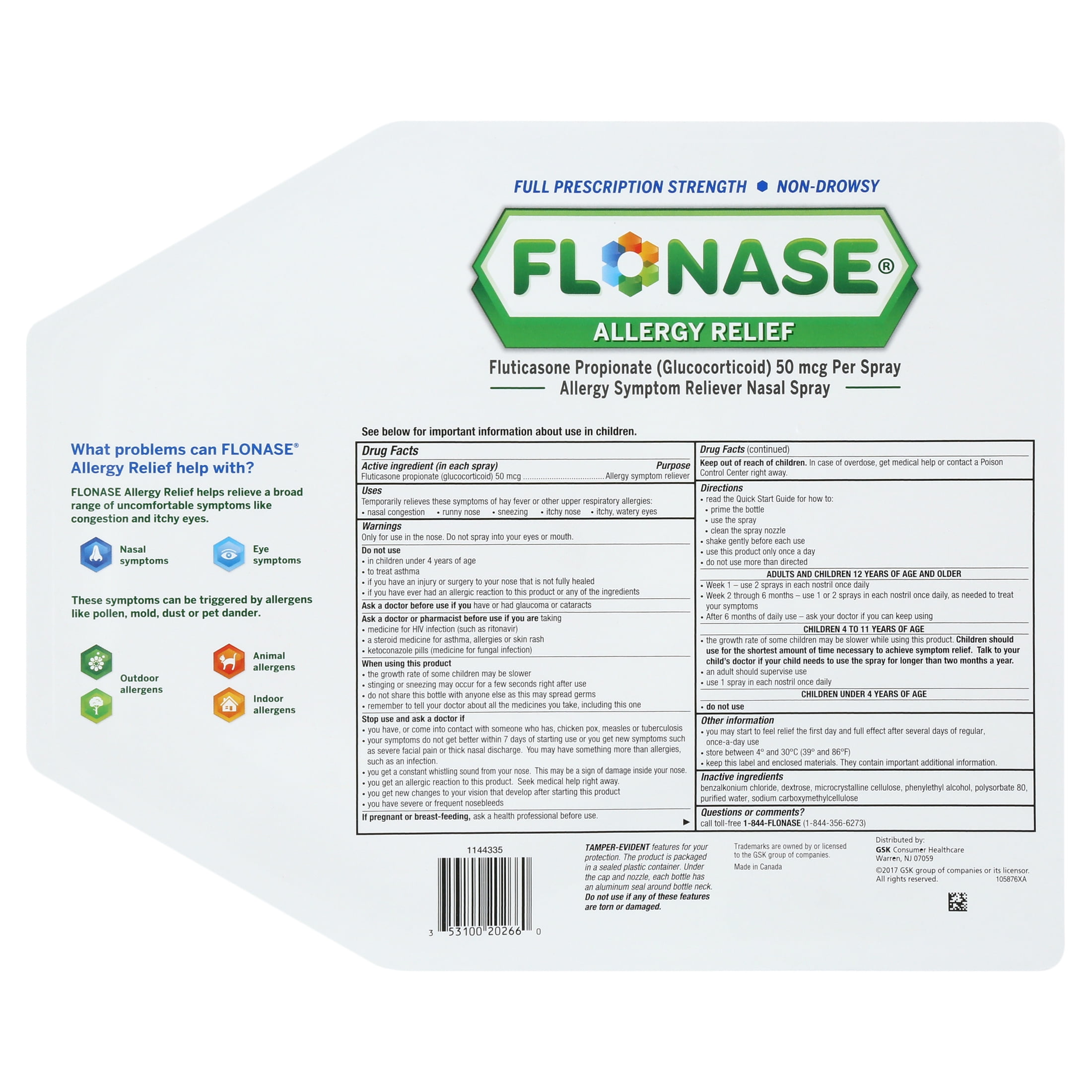 Flonase Allergy Relief, 3 Bottles