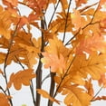 thumbnail image 3 of Nearly Natural Autumn Artificial Oak Potted Tree - 5', 3 of 9