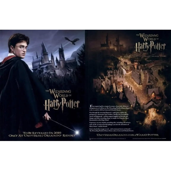 Wizarding World of Harry Potter 8.5x11 Universal Studios 2009 flyer