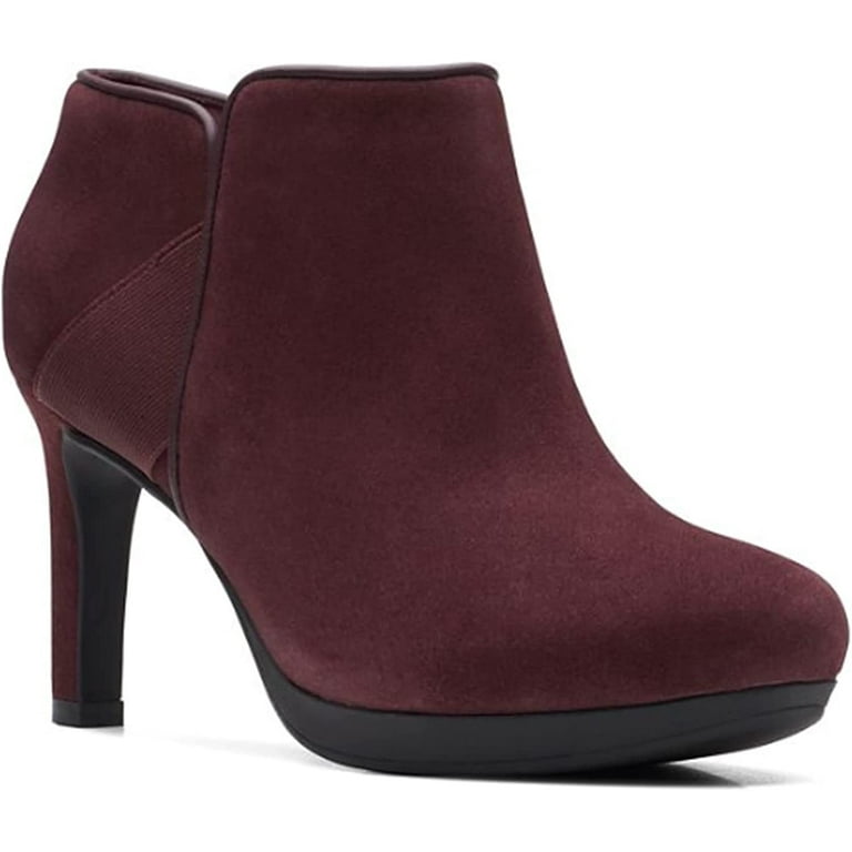 Clarks burgundy ankle boots hot sale