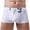 White, variant on ZVNAΖH Mens Swim Boxer Briefs Low Waist Solid Color Drawstring Hot Shorts Quick Dry Swimming Briefs
