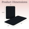thumbnail image 6 of Lavish Home Set of 2 Bathroom Rugs – Non-Slip Memory Foam Bath Mats, Black, 6 of 7