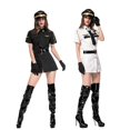 thumbnail image 5 of Vestido camisero corto sexy de piloto para mujer, disfraz de policía para Halloween, disfraz de capitán, espectáculo de baile en discoteca, conjunto de uniforme DS, 5 of 5