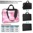 thumbnail image 6 of YFYANG 14 inch Universal Laptop Bag Oxford Cloth Laptop Sleeve, Multi-functional Pink Watercolor Roses Notebook Computer Messenger Bag Handbag, 6 of 8