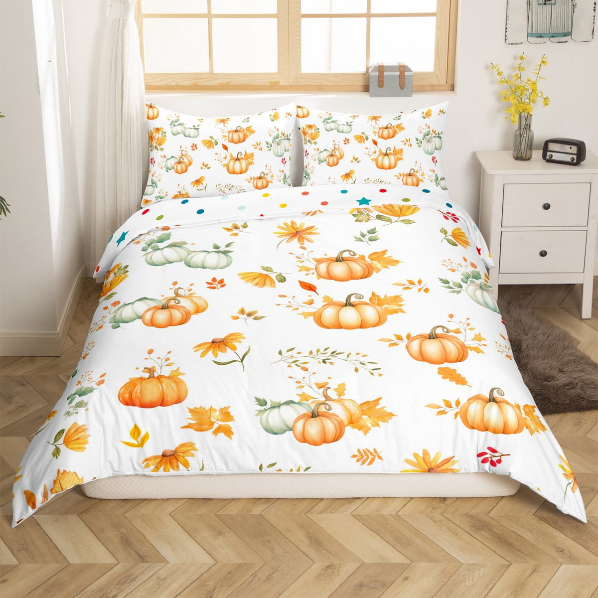 Housse De Coussin Décorative Automne Citrouille 50x30 Cm | Taie Sans Rembourrage Motif 3 Citrouilles Pour Salon, Halloween Et Thanksgiving
