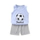 thumbnail image 1 of Odeerbi 3M-6Y Niños Conjuntos de Verano Camisetas de Algodón Pantalones Cortos Conjunto de Dos Piezas Camisetas Sin Mangas Con Cintura Elástica Pantalones Cortos, 1 of 3