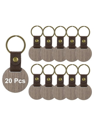 Leather Key Chains Blank 10 Pack - Hot Stamping, Embossing, Laser Engraving  Ready-Promotional, Business gifts
