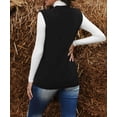 thumbnail image 3 of Women's Black Sleeveless Cable Knitted Sweater Tank, 3 of 20